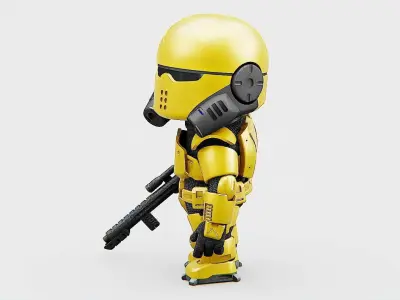 MARS COLONY TROOPER Rigged for Unreal Engine - Unity - MIXAMO  3D model