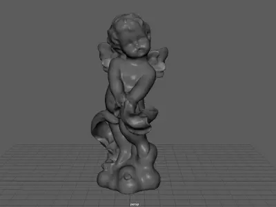 Golden Angel Low-poly 3D model