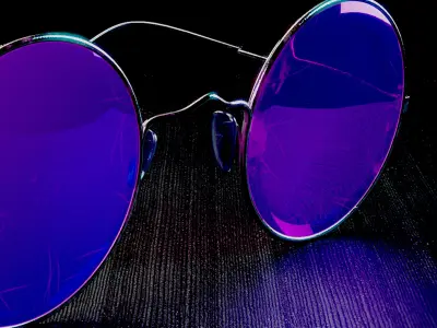 3D LUXURY CIRCULAR GLASSES - CREATED FOR 3D NFTs 3D model