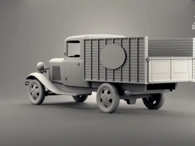 Retro truck 3D print model