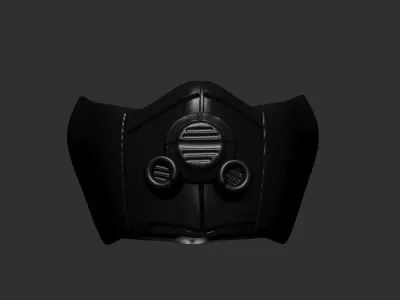 gas mask helmet scifi high poly sculpt  ver 4 3d printable  3D model