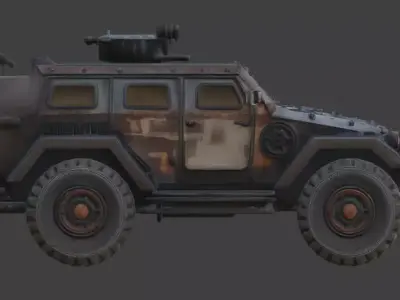 Wasteland Vehicle Collection 3D Model Low-poly 3D model