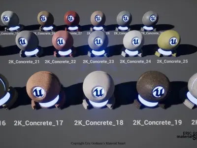 Optimized Concrete World Aligned Materials 3D model