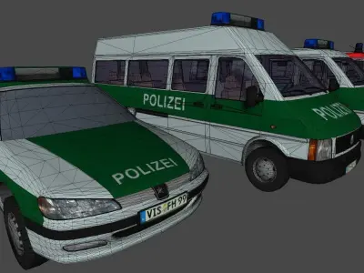 German special cars Low-poly 3D model