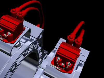 MSD ignition performance part - rotary engine Low-poly 3D model