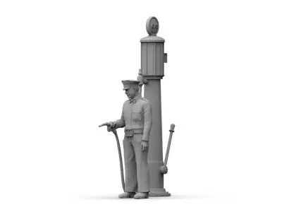 Gas Station Staff 3D print model