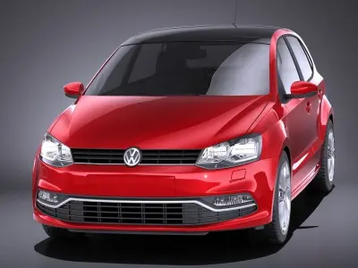 Volkswagen Polo 5-door 2015 VRAY 3D model