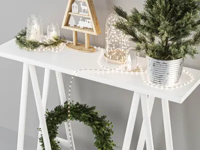 Decorative set christmas decoration 3D model