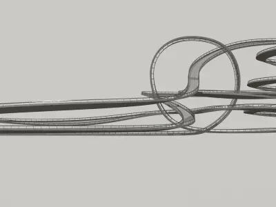 Acrobatic track Low-poly 3D model