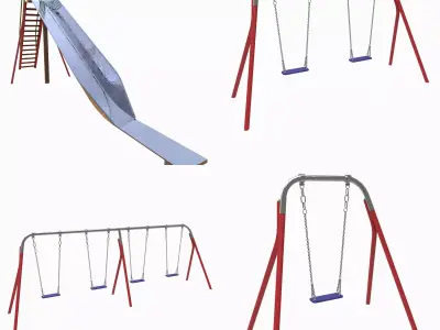 Playground Props Low-poly 3D model