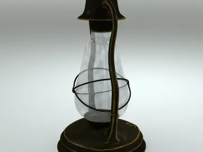 Antique Oil Lantern 3D model