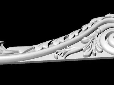 Central decor ornament for furniture 3D model 518