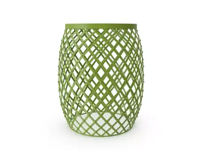 Adeco Home Garden Accents Wire Round Iron Metal Stool Table 3D model