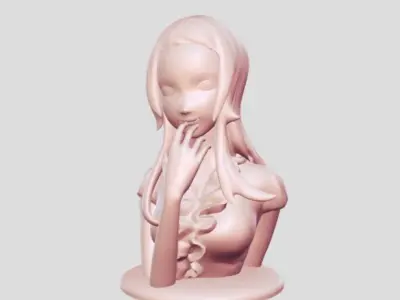 girl bust 3D print model