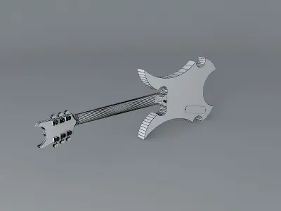 Strange shaped guitar Free 3D model