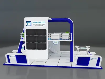 Booth Exhibition Stand a136 3D model
