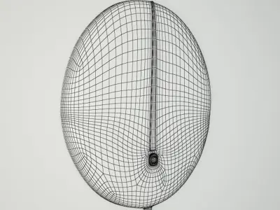 Baule Tribe Moon Mask Cote D Ivoire 3D model