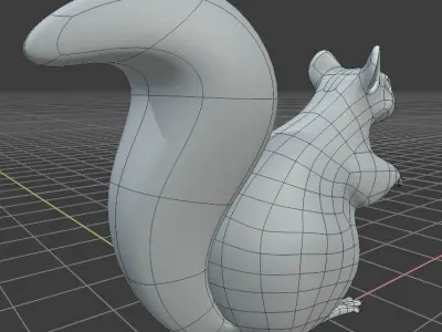 Squirrel orange 3D model