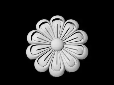 Central decor ornament for furniture 3D model 75