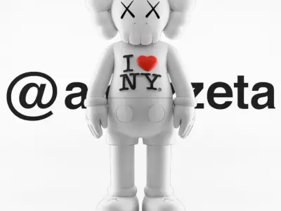 Kaws Love NY New York Textured Low-poly 3D model