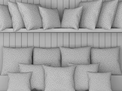 Collection of pillows - 2 3D model