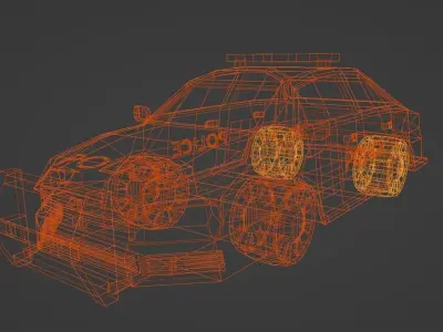 LowPolyPoliceCar Low-poly 3D model
