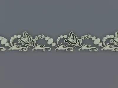 ornament baroque V6 3D model