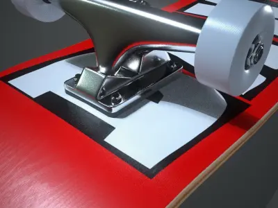 Skateboard Low-poly 3D model