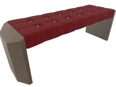 Modern Sofa Bench 3D Model AR VR Low-poly 3D model