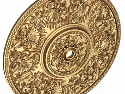 Ceiling Rosette 07 Low-poly 3D model