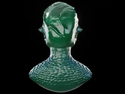 Head sculpt fantasy sci fi demon  Free 3D model