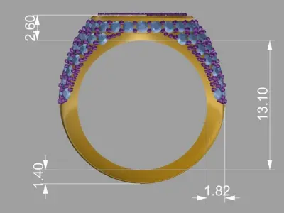 Smiley Ring 3D print model