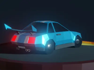 Race Car Low Poly Low-poly 3D model