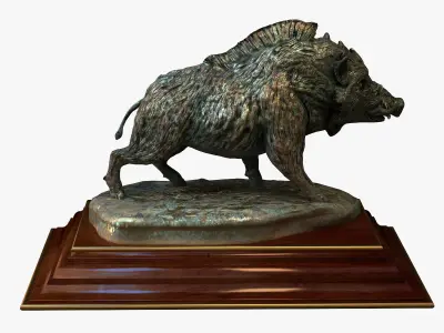 Boar Statue 3D model