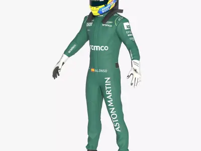 F1 Aston Martin Suit 2024 3D model