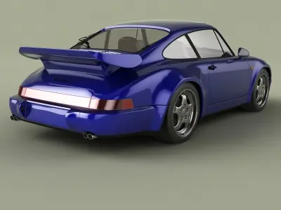 Porsche 911 964 Turbo S Flachbau 3D model