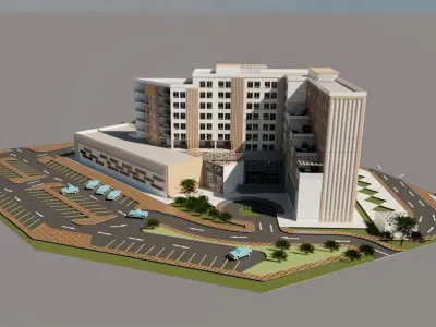 hotel 4 star 3D model