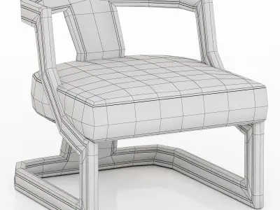 Brabbu Collection sofa with gold legs 3D model