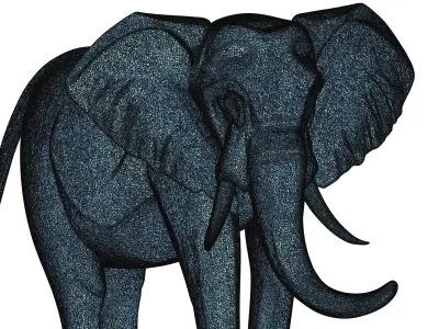 Elephant 3D Printable Model STL OBJ 3D print model