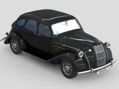 Toyota AA 1940 Low-poly 3D model