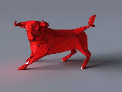 red bull lowpoly 3D print model Low-poly 3D model