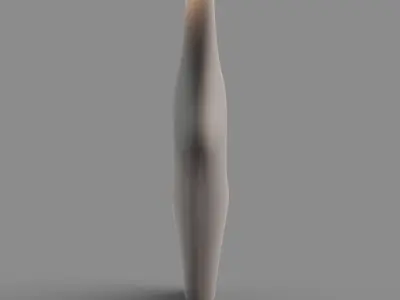 Tarri Black Steel Vase Low-poly 3D model