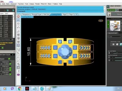 Luxury Baguette Side Stone Diamond Ring Design 176 3D print model