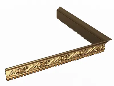Cornice Decoration Molding 051 270 Degree Low-poly 3D model