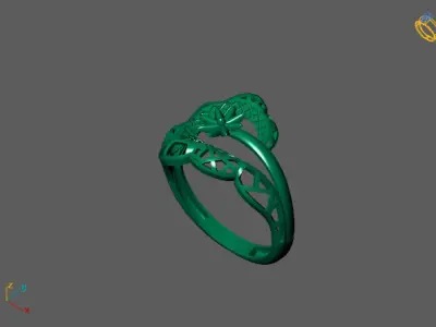 Fancy Womens Rings Plain Rings Ready STL 3DM Models Rings 3D print model 35