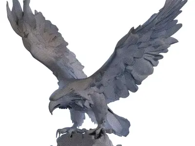 Eagle Sculpture set 791 Low-poly 3D model