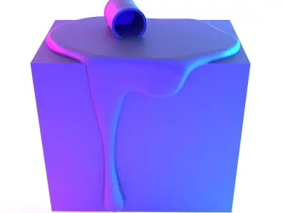 Pink Candy Spill Drip Melt toy 3D print model