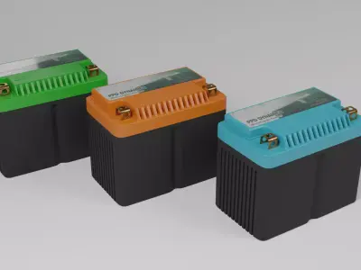 Motorcycle Battery Free 3D model