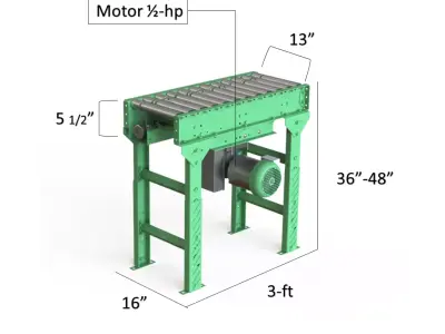 Motorized Roller Conveyor 3D model