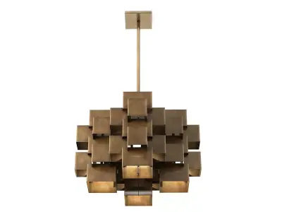 Cubist Geometric Chandelier 3D model